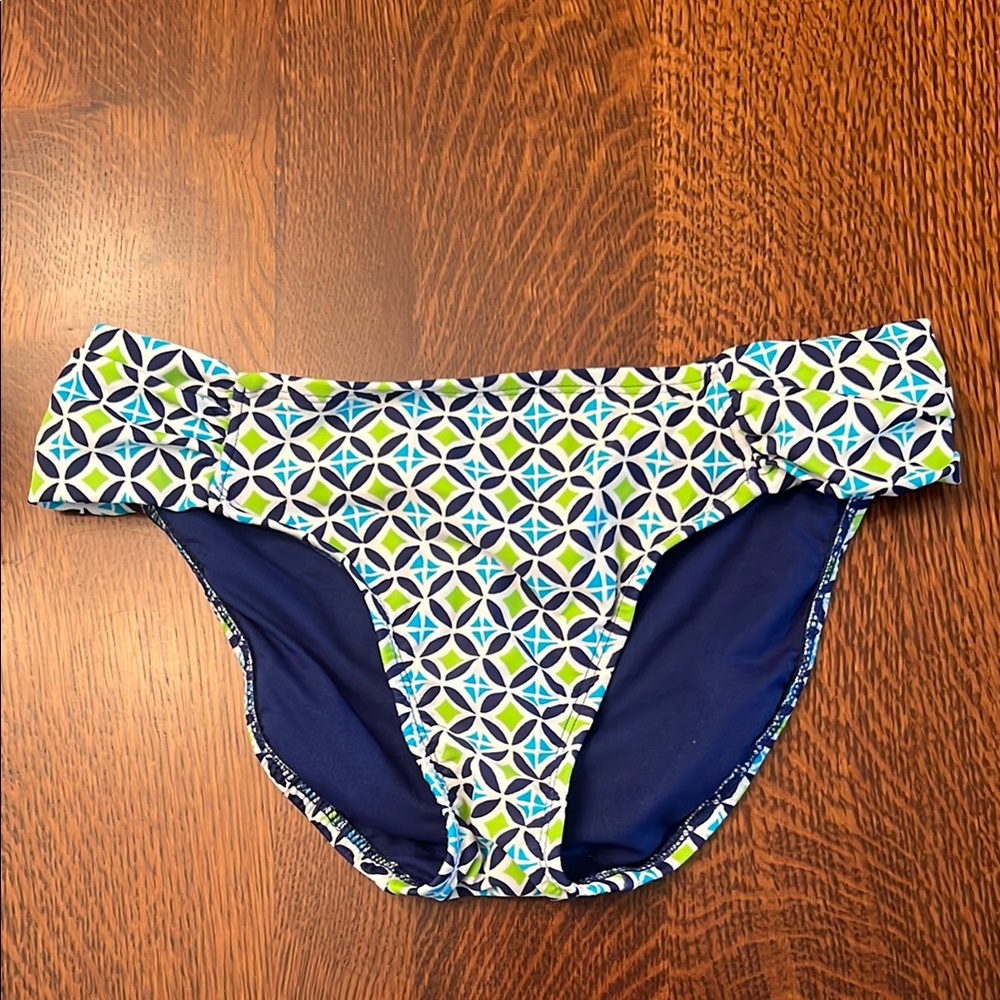 STYLUS Blue and Green Geometric Bikini